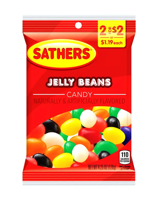 Sathers 2/$2 Jelly Beans Candy 12 Count - 4.25 oz image 0