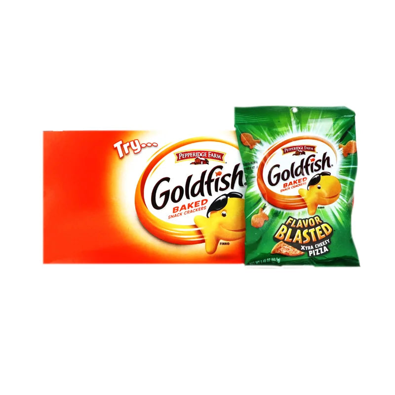 Pepperidge Farm Goldfish Flavor Blasted Cheesy Pizza Crackers 8 Count - 2.45 oz image 1