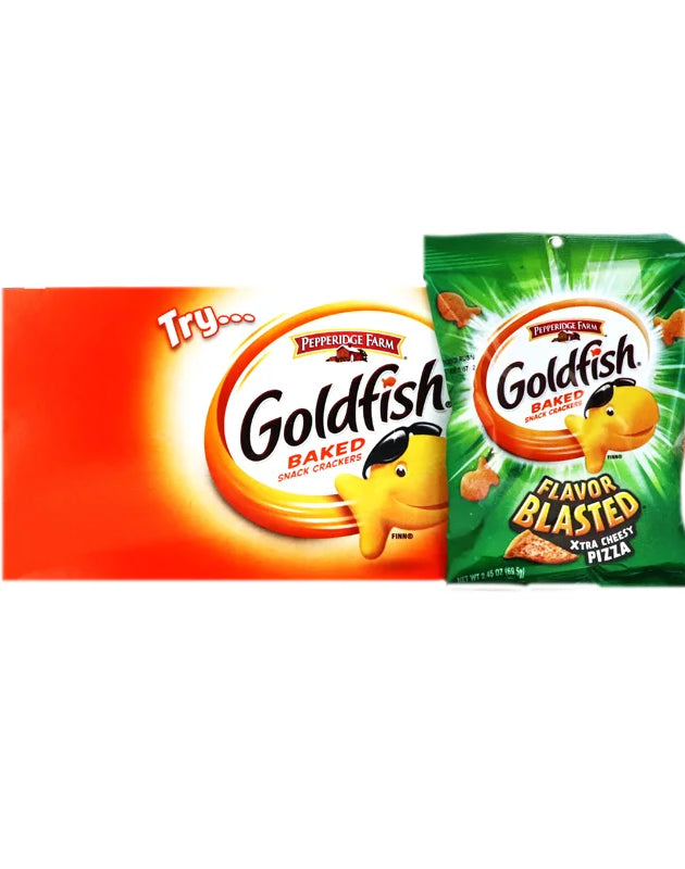 Pepperidge Farm Goldfish Flavor Blasted Cheesy Pizza Crackers 8 Count - 2.45 oz image 0