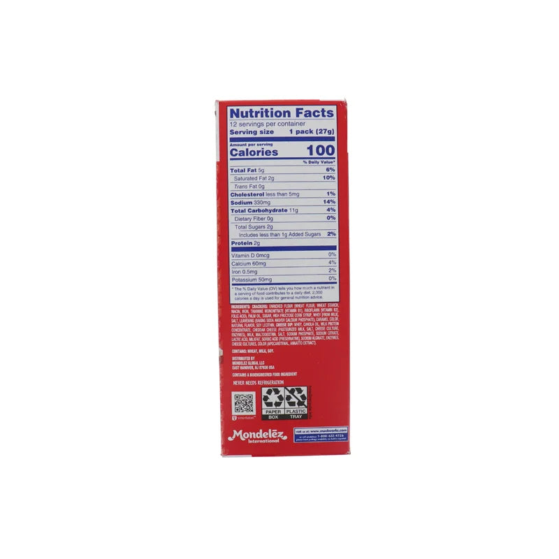 Handi-Snacks Ritz Crackers and Cheese 12 Count - 0.95 oz image 1