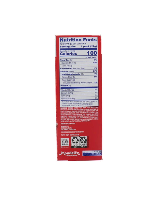 Handi-Snacks Ritz Crackers and Cheese 12 Count - 0.95 oz image 0