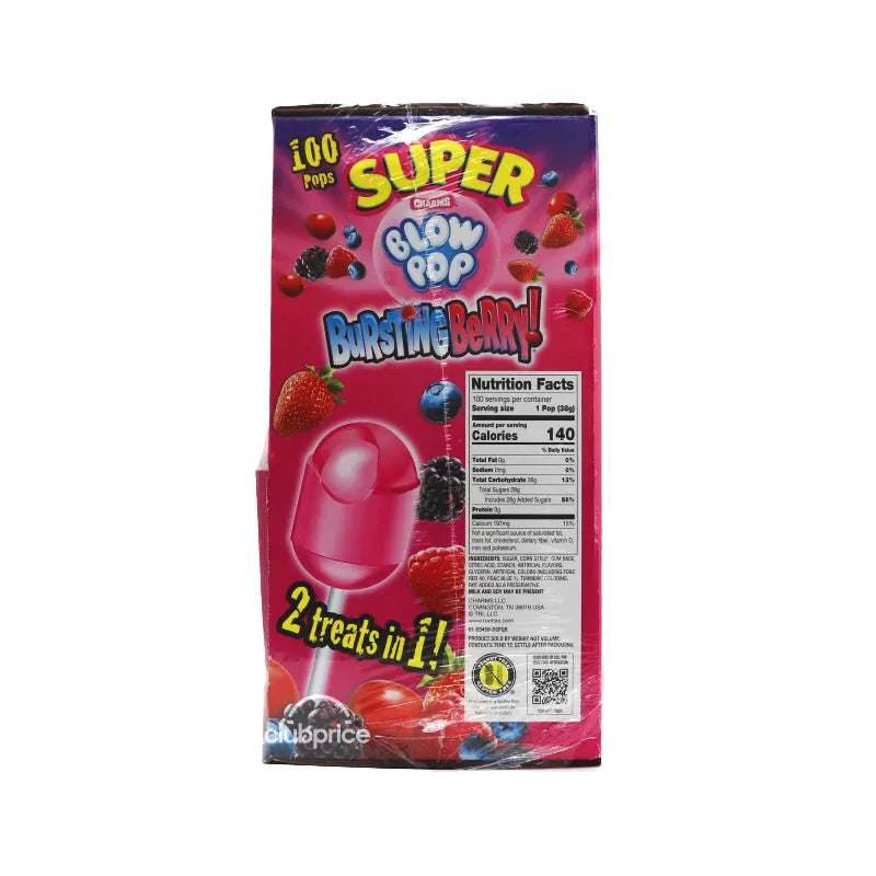 Charms Super Blow Pop Bursting Berry - 100 Count image 2