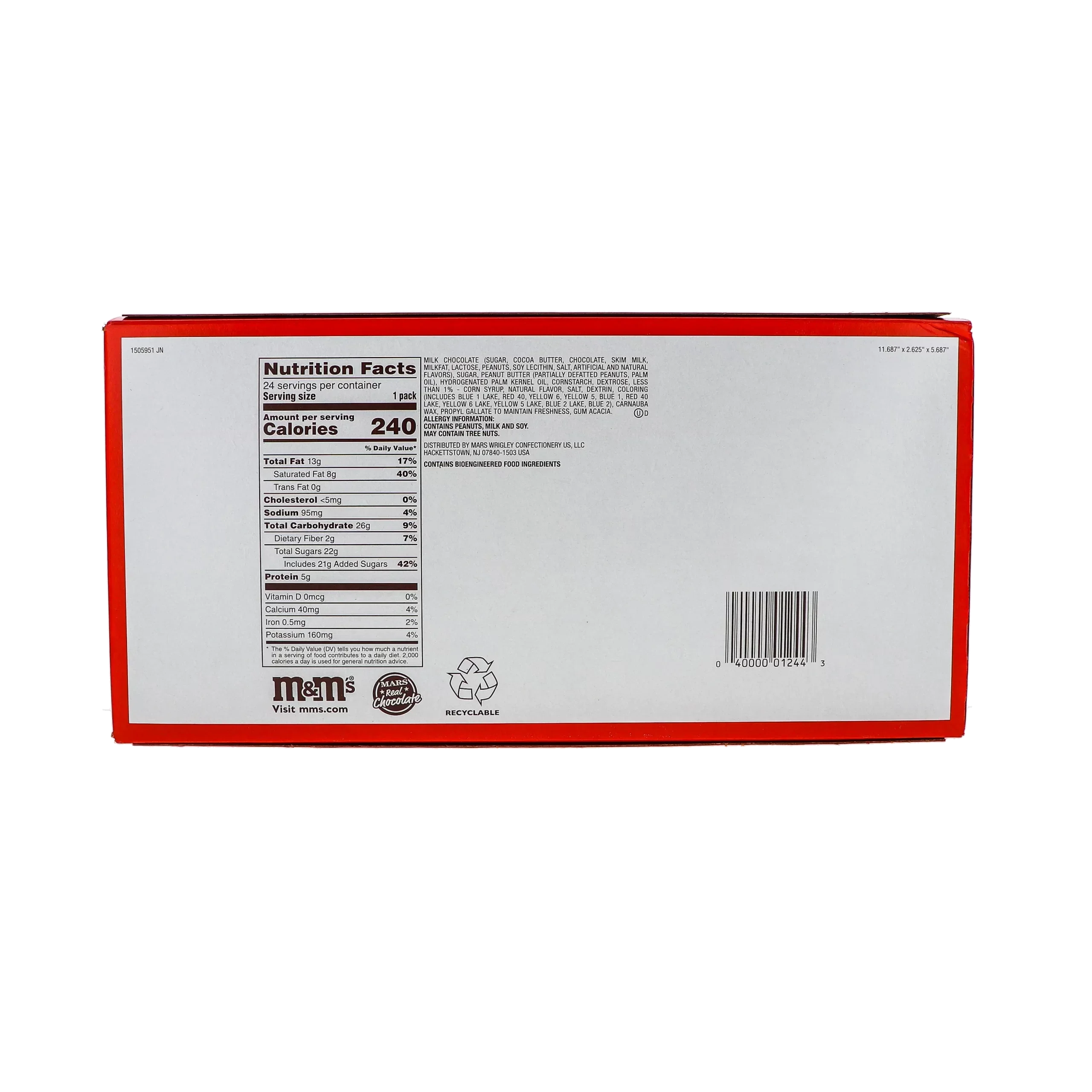 M&M Peanut Butter  24/1.63Oz image 2