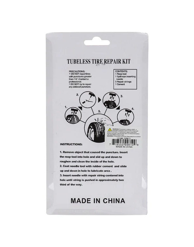 8 Piece Tubeless Tire Repair Kit - 1 Count Only image 0