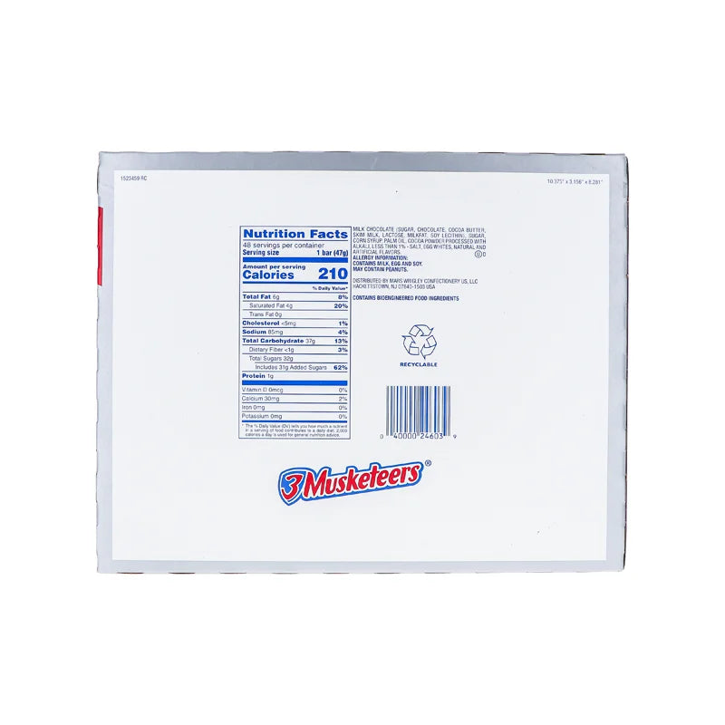 3 Musketeers King Size Chocolate 24/3.28Oz image 2