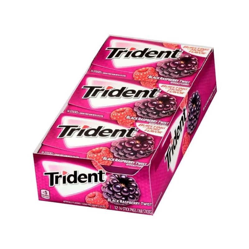 Trident Value Pack Black Raspberry Twist 12 Count - 14 Pieces image 0