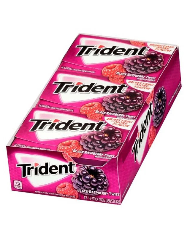 Trident Value Pack Black Raspberry Twist 12 Count - 14 Pieces image 0