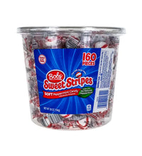 Bobs Sweet Stripes Soft Mint Candy - Jar 160 Count - 1.12 lb image 1