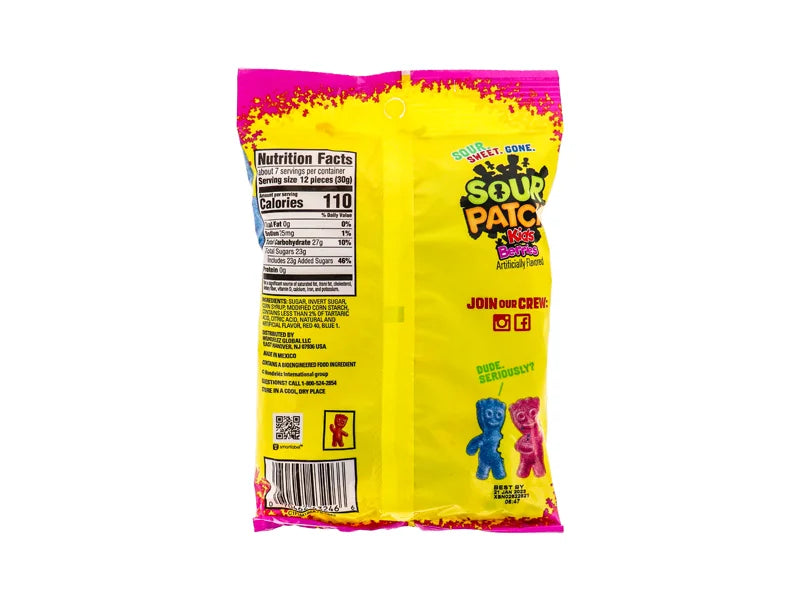 Sour Patch Kids Berries Soft & Chewy Candy 12 Count - 7.2 oz image 1