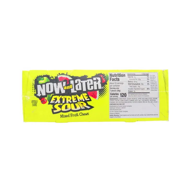 Now & Later Xtreme Sours Candy 24 Count - 16 Pieces image 2