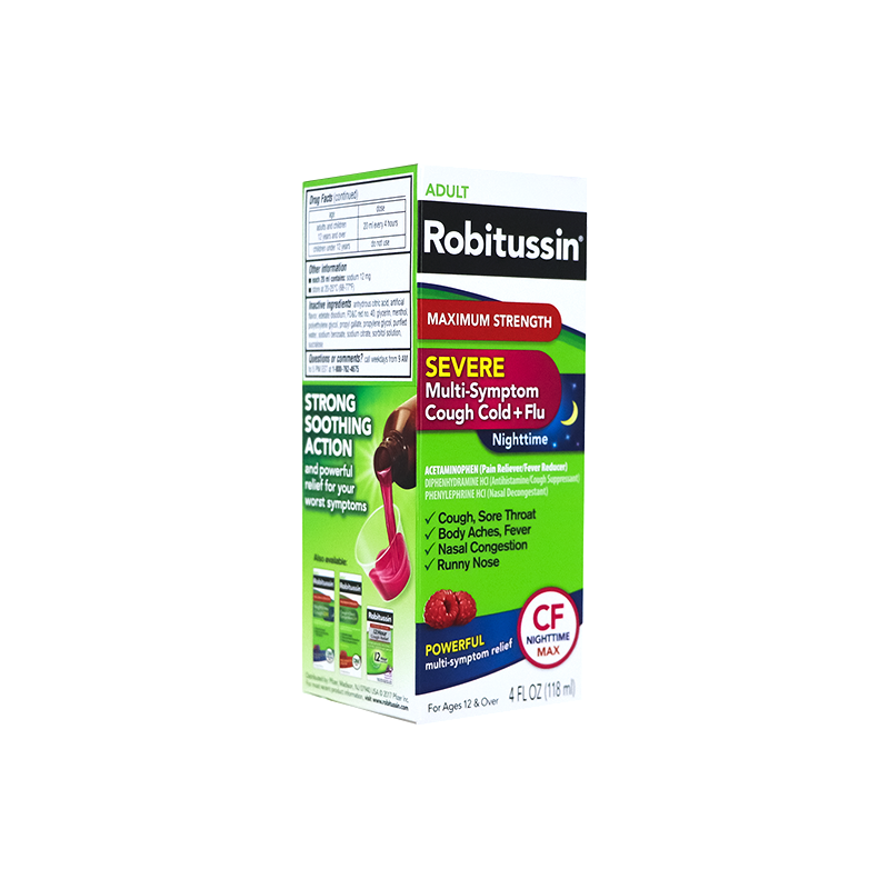 Robitussin Nighttime Medicine for Cold and Flu 4 oz image 1