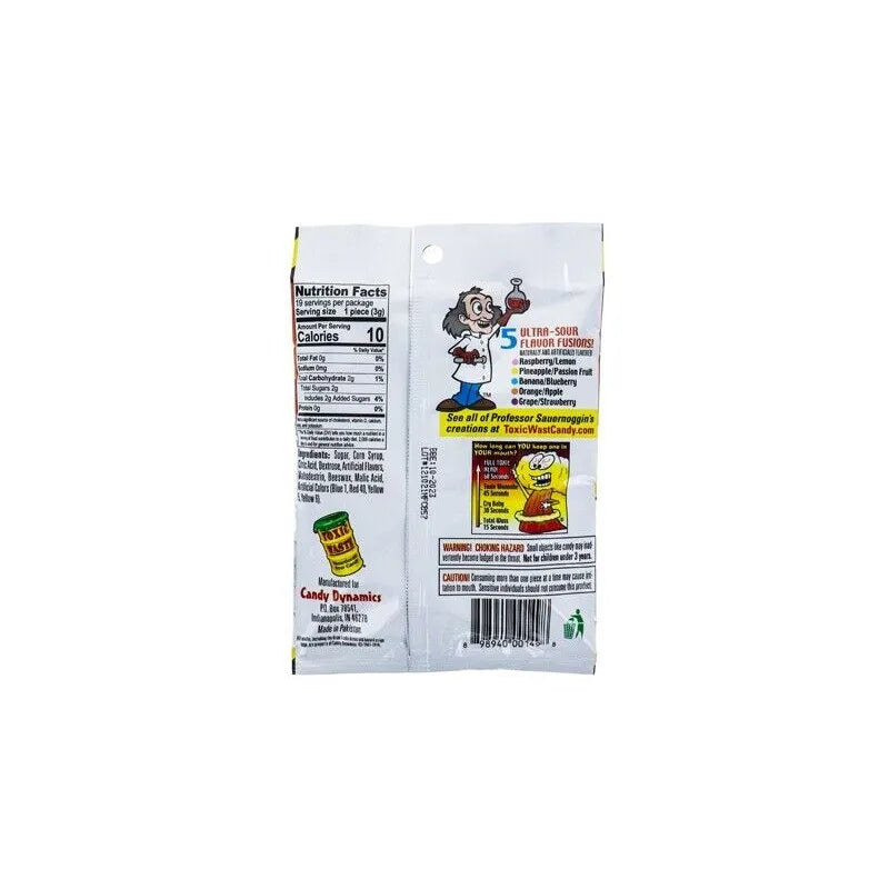 Toxic Waste Peg Bag Nuclear Fusion Hazard Sour 12 Count - 2 oz image 1