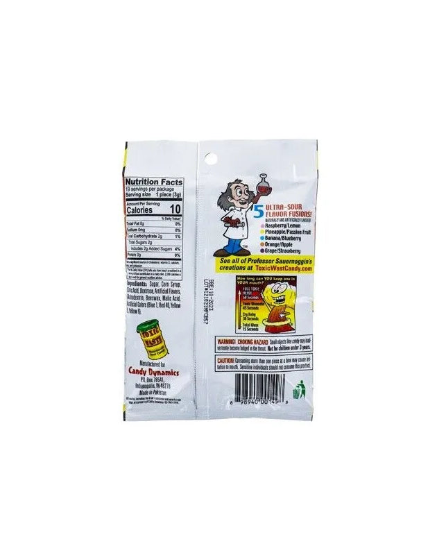 Toxic Waste Peg Bag Nuclear Fusion Hazard Sour 12 Count - 2 oz image 0