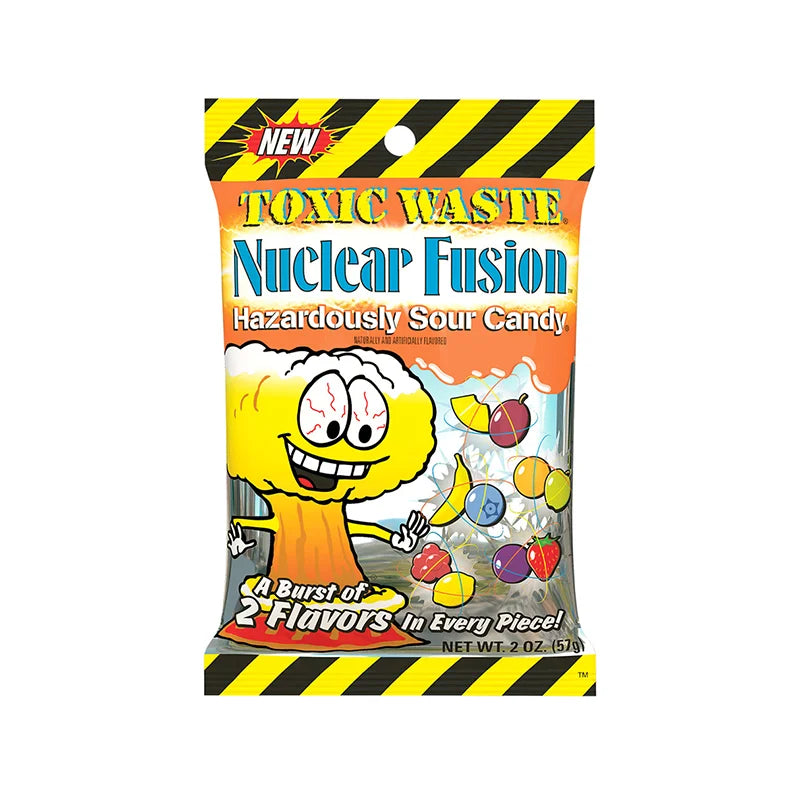 Toxic Waste Peg Bag Nuclear Fusion Hazard Sour 12 Count - 2 oz image 0