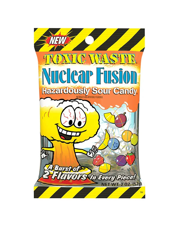 Toxic Waste Peg Bag Nuclear Fusion Hazard Sour 12 Count - 2 oz image 0