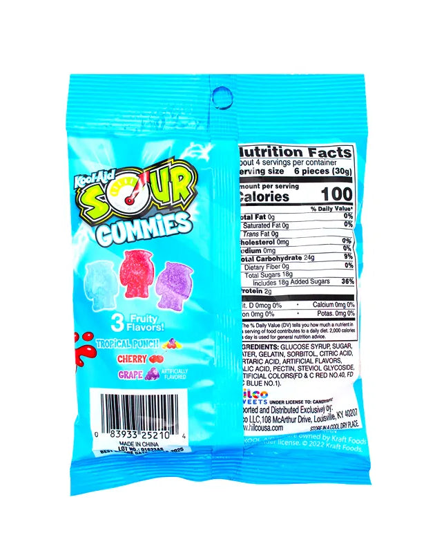 Kool-Aid Sours Gummies Assorted 12 Count - 4 oz image 0