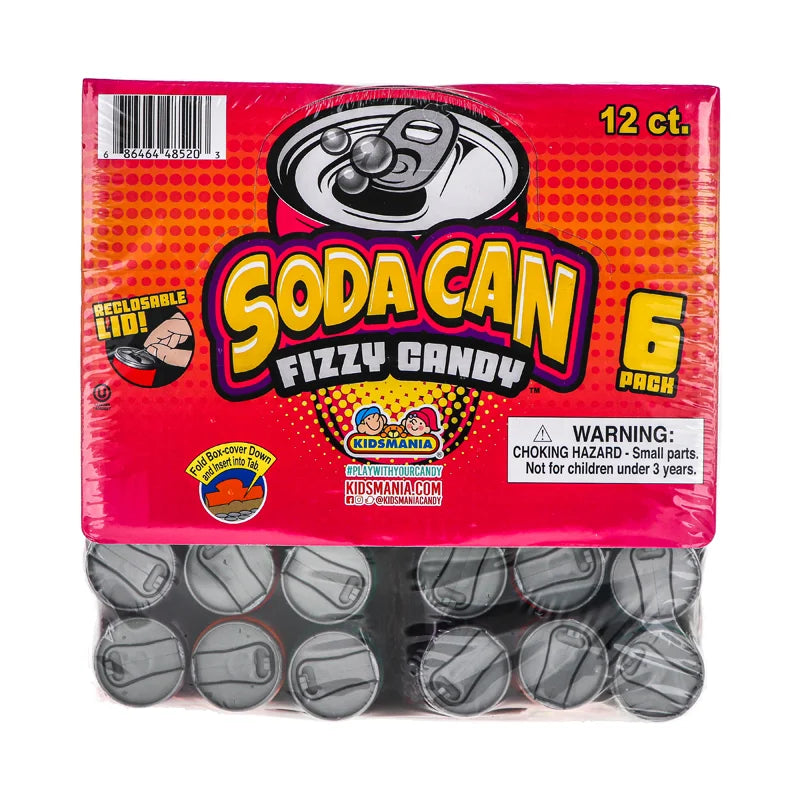 Kidsmania Soda Can Fizz Candy - 12 Count image 0