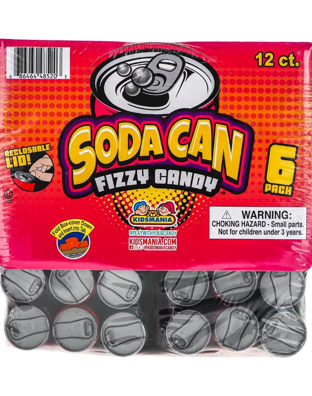 Kidsmania Soda Can Fizz Candy - 12 Count image 0