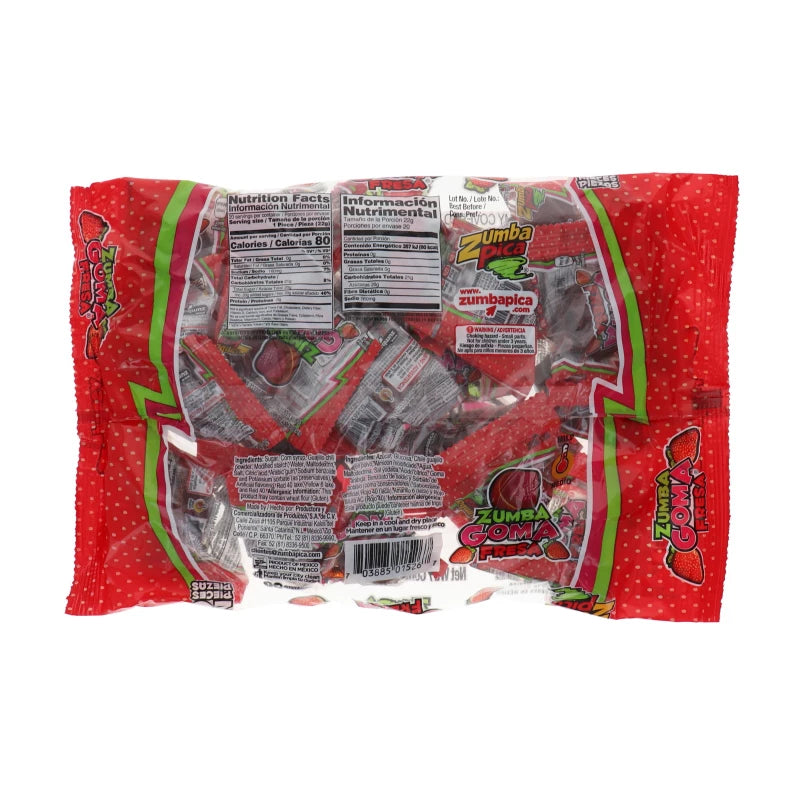 Zumba Goma Fresa Gomita Sabor Fresa Cubierta - 20 Count image 1