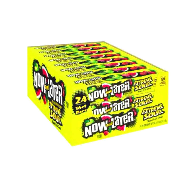 Now & Later Xtreme Sours Candy 24 Count - 16 Pieces image 0