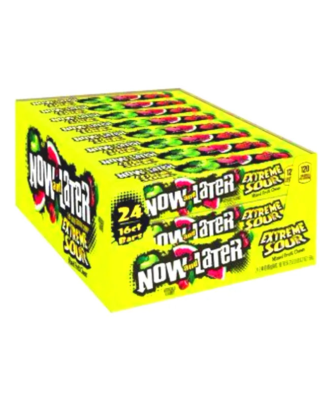 Now & Later Xtreme Sours Candy 24 Count - 16 Pieces image 0