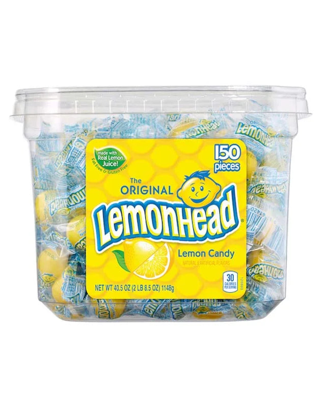 Ferrara Pan Lemonhead Lemon Flavor Candy Jar image 0