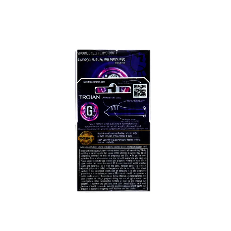 Trojan Ribbed Condoms Stimulate Her 6 Count - (Pack of 3) image 1