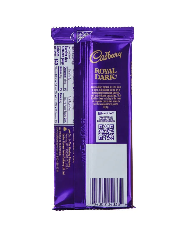Cadbury Tablet Bar Royal Dark Candy Bar 3.5 oz image 0