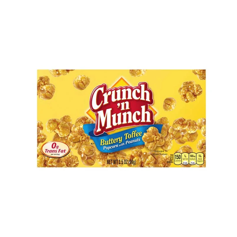 Crunch 'N Munch Buttery Toffee Popcorn with Peanuts 3.5 oz image 0