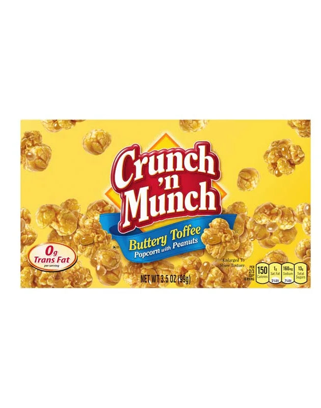 Crunch 'N Munch Buttery Toffee Popcorn with Peanuts 3.5 oz image 0