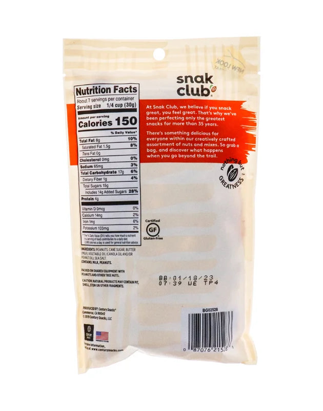 Snak Club Toffee Peanuts - Peg 7.50 oz image 0