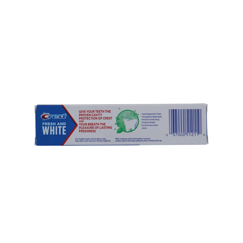 Crest Fresh & White Toothpaste Peppermint Gleem 2.4 oz image 1