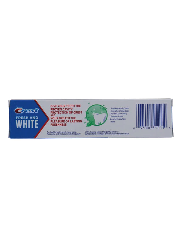 Crest Fresh & White Toothpaste Peppermint Gleem 2.4 oz image 0