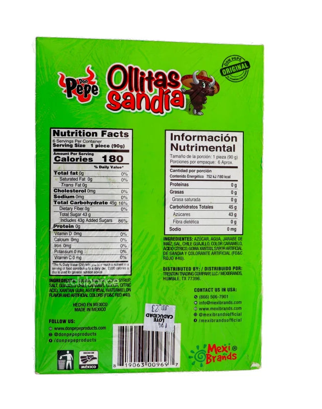 Don Pepe Ollitas Sandia 6 Count - 3.17 oz image 0