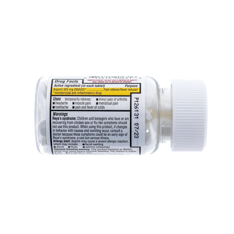 Aspirin Tablet 325 Mg 100 Tabs image 1
