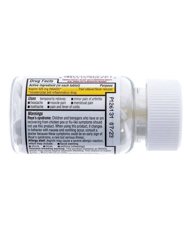 Aspirin Tablet 325 Mg 100 Tabs image 0