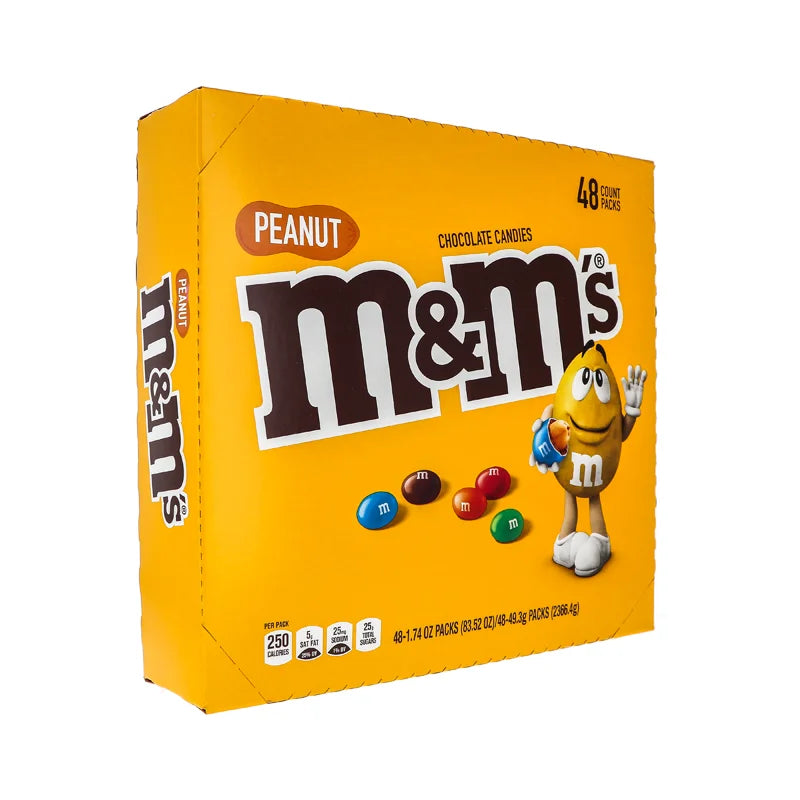 M&M Peanut Chocolate Candy 48/1.74oz image 1