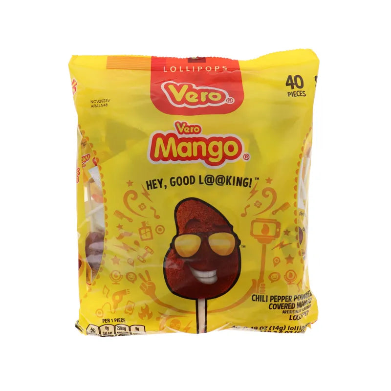 Vero Mango Lollipop With Chili Bag - 40 Count image 0