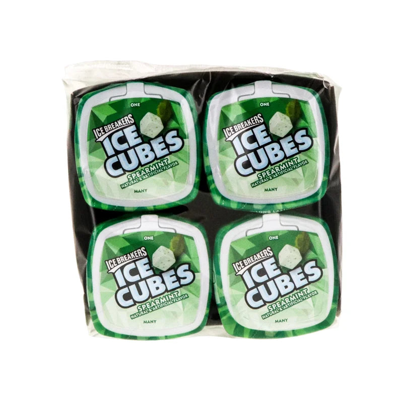 Ice Breakers Ice Cubes Gum Spearmint Bottle (Pack Of 4) - 40 Pieces image 0