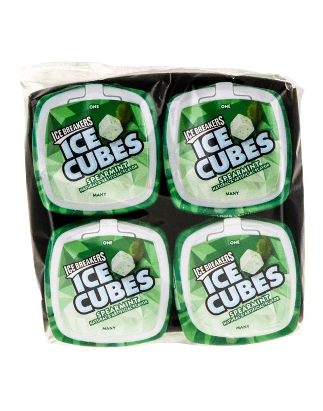 Ice Breakers Ice Cubes Gum Spearmint Bottle (Pack Of 4) - 40 Pieces image 0