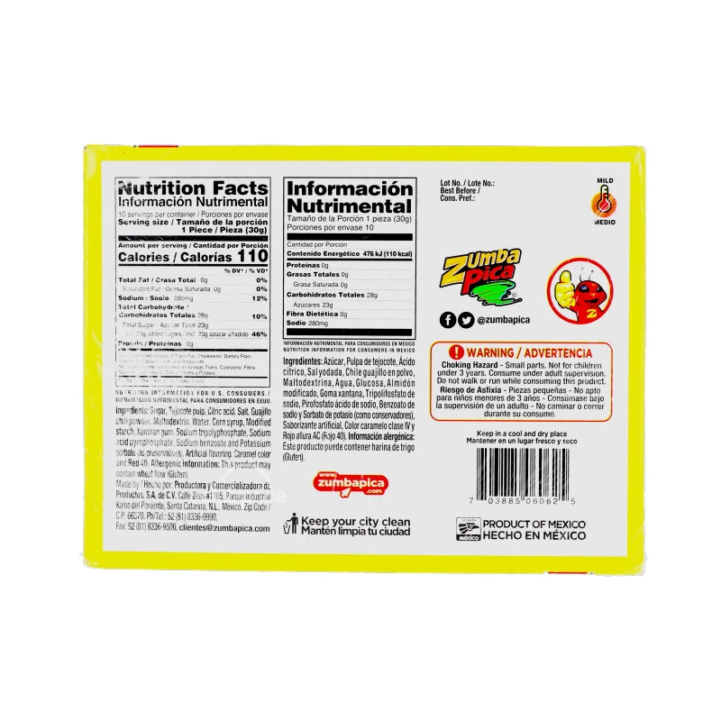 Zumbaleta Tamarind Pop Tray 10 Count - 1.06 oz image 1