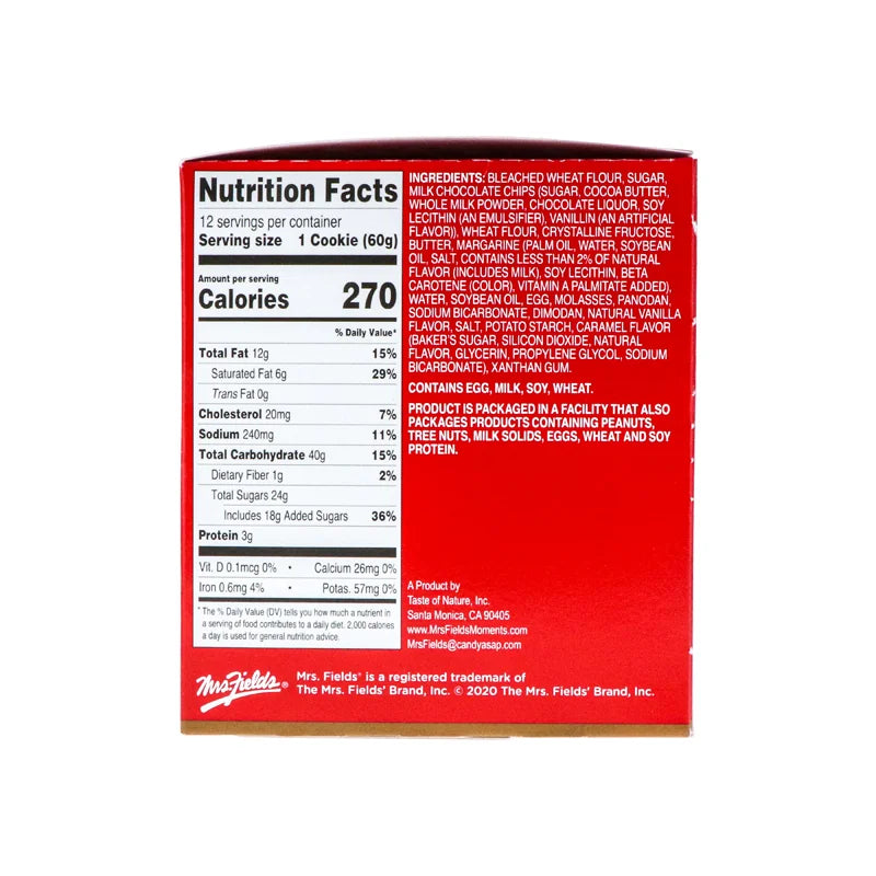 Mrs. Fields Milk Chocolate Chip Cookies 12 Count - 2.1 oz image 2