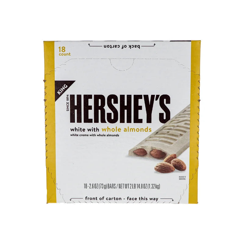 Hershey White Creme Bar with Whole Almonds King Size 18 Count - 2.60 oz image 0