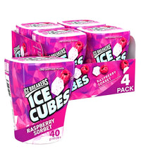 Ice Breakers Ice Cubes Gum Raspberry Sorbet Bottle (Pack Of 4) - 40 Pieces image 0