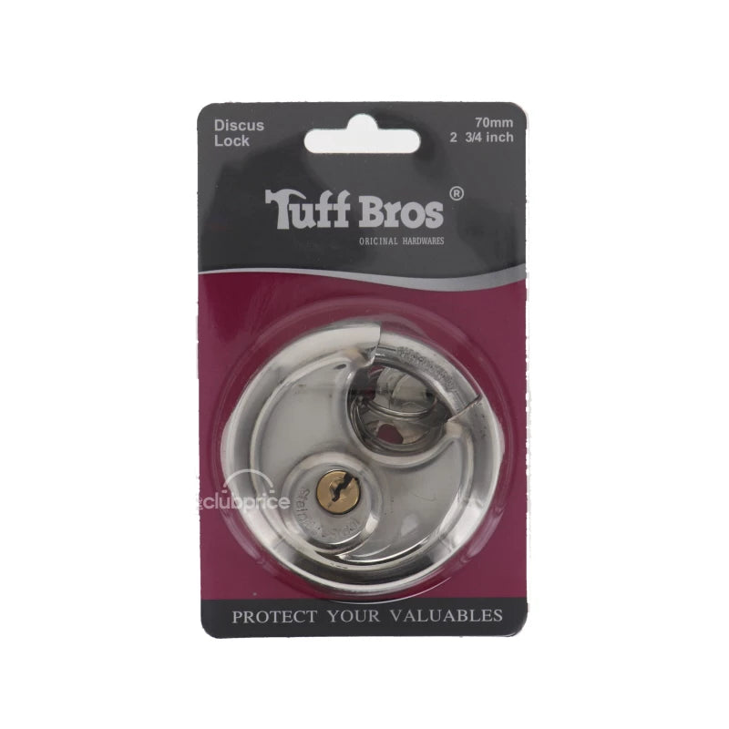 Padlock Stainless Steel Disc 70 MM - 1 Count image 0