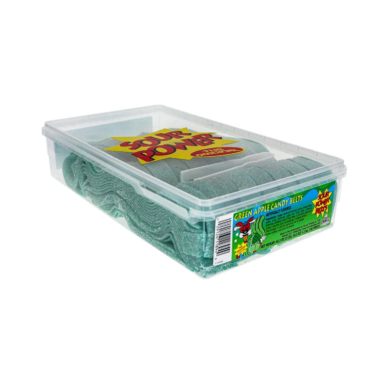 Sour Power Belts Green Apple Wrapped - 150 Count image 1
