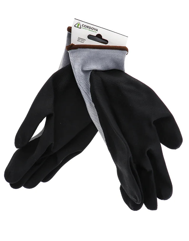 Gloves Nitrile Grey Palm String Knit Large - 1 Count Only image 0