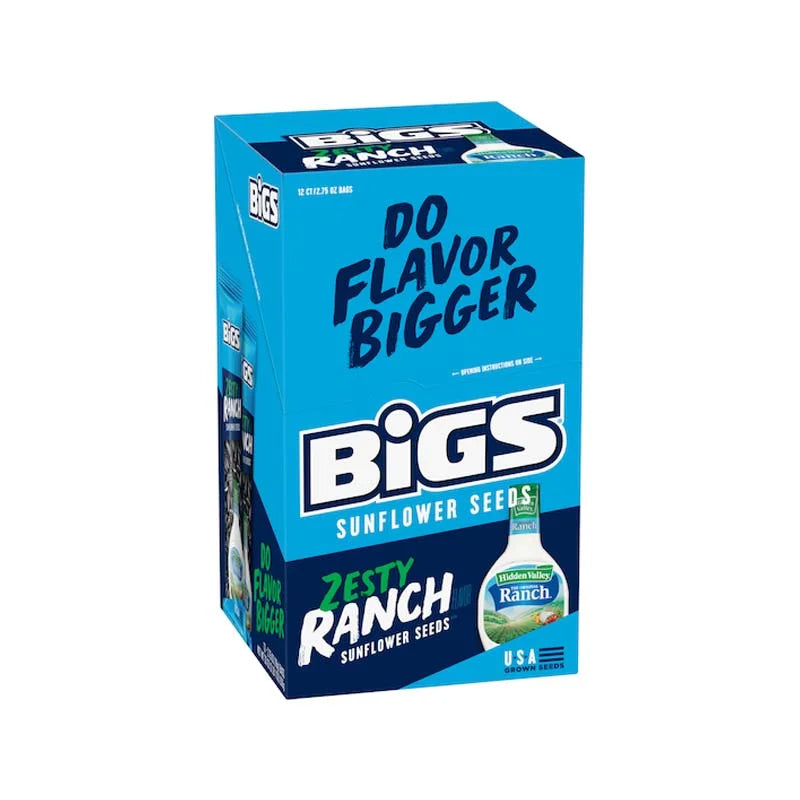 Bigs Sunflower Seeds Hidden Valley Ranch - Tube 12 Count - 2.75 oz image 0