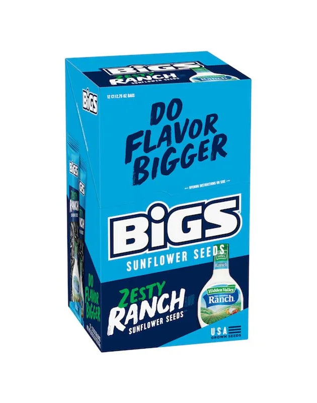 Bigs Sunflower Seeds Hidden Valley Ranch - Tube 12 Count - 2.75 oz image 0