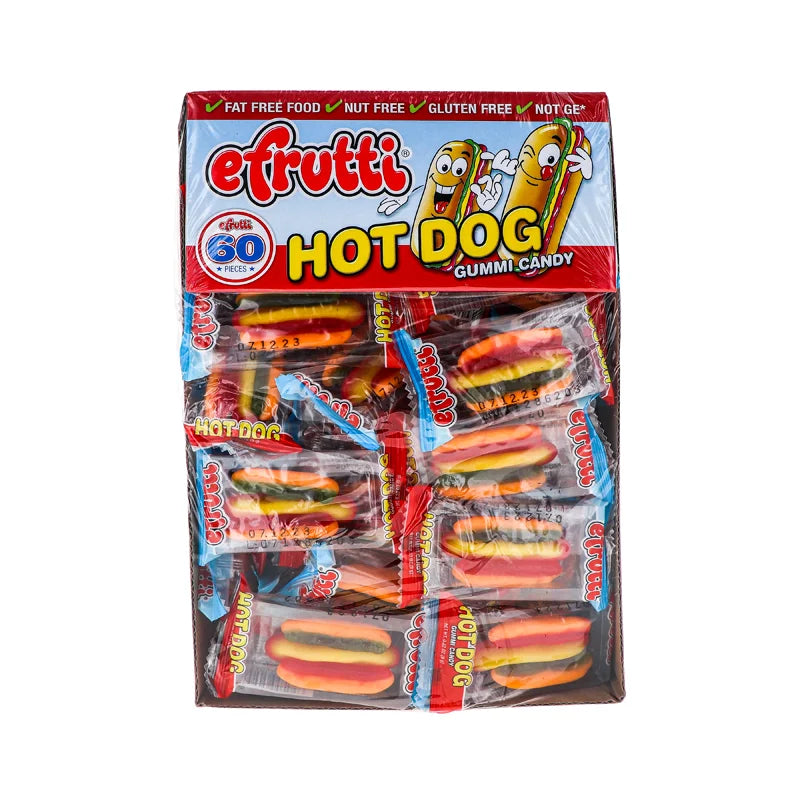 E-Frutti Gummy Hot Dogs Candy (60 Count) - 0.32 oz image 0